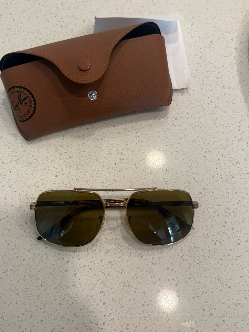 Ray-Ban Gold Frame Sunglasses